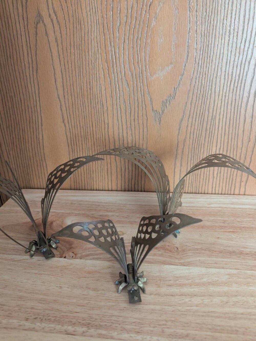 VTG Brass Butterfly Wall Decor or Table Art 3D Set of 3 MCM Metal - Picture 3 of 16